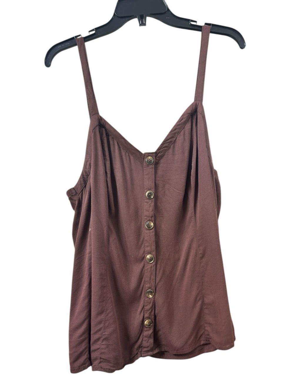 torrid Brown Button-Front Spaghetti Strap Camisole